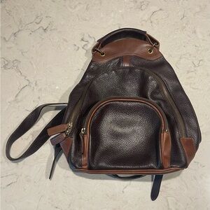 $188 Sundance Catalog Park City Brown Leather Backpack - a rare find!